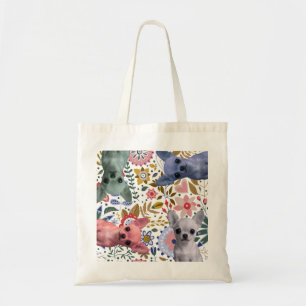 Cute Watercolor Chihuahuas – Colorful Dog Tote Bag