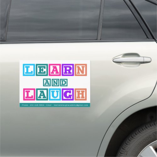 Cute Watercolor Child Care Custom Car Magnet