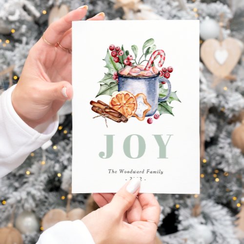 Cute Watercolor Christmas Sweets Holiday Postcard