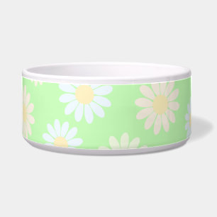 Cute watercolor colorful Daisy Pattern Green Bowl