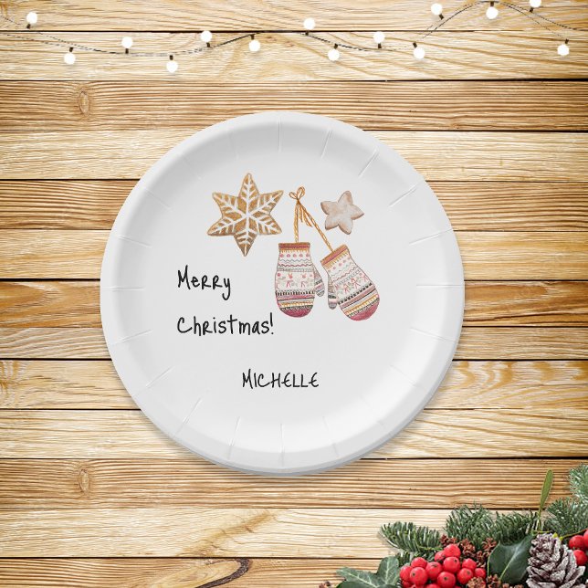 Cute Watercolor Country Rustic Illustrations Paper Plates (Creator Uploaded)