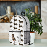 Cute Watercolor Dachshund Dog Pattern Monogram Printed Backpack<br><div class="desc">Trendy monogram design. Personalize with your name, monogram, initial or text. Perfect for wherever you go – whether you’re on the commute, at the gym or exploring the outdoors. Design personalized backpacks for school, work, or adventures in the wild. Get one for yourself! Get prepared for a festival, hike, or...</div>