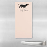 Cute Watercolor Dachshund On Pink Magnetic Notepad at Zazzle