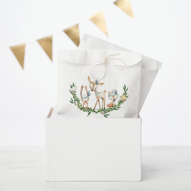 Cute watercolor deer favor bag (Party)