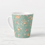 Cute Watercolor Deer Pattern Latte Mug
