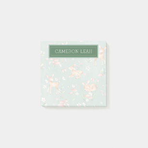Cute Watercolor Deer Pattern Post-it Notes