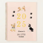 Cute watercolor dogs, dog sitter's 2025 Planner<br><div class="desc">This cute Dog sitters 2025 spiral (undated) planner featuring a King Charles, a Poodle and Yorkie in playful poses. it will melt any dog lovers heart. Personalize it with your name. Customize with your name by clicking on the "Edit this design template" boxes on the right hand side of the...</div>