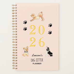 Cute watercolor dogs, Dog sitter's 2026 Planner