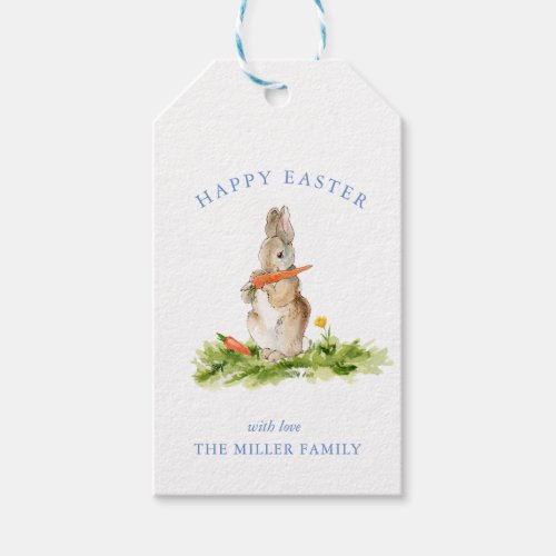 Cute watercolor Easter bunny  Gift Tags