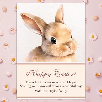 Cute Watercolor Easter Bunny