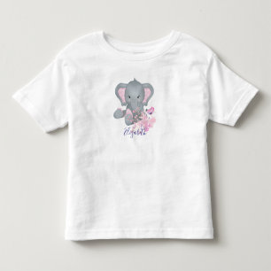 Cute watercolor Elephant personalized Toddler T-shirt