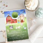 Cute Watercolor Farm Animals Kids Birthday Invitation<br><div class="desc">Celebrate with a cute watercolor farm yard kids birthday party invitation. This handpainted design features a charming scene with a cow, rabbit, sheep, goat, pig, chickens, cockeral, and goose. The birthday template is easy to customize for your little one's special day. Add your own party details and create a unique...</div>