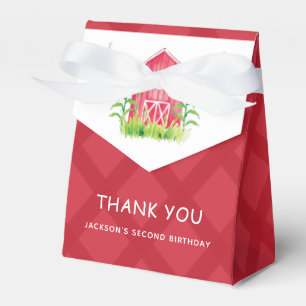 Cute Watercolor Farm Birthday Personalized Favor Boxes