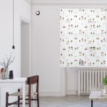 Cute Watercolor Farm Pattern Sheer Curtains