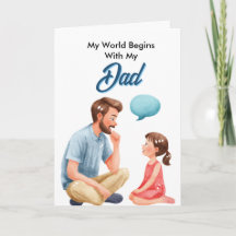 Cute Watercolor Father's Day Greeting