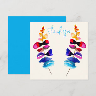 Cute watercolor floral design note card