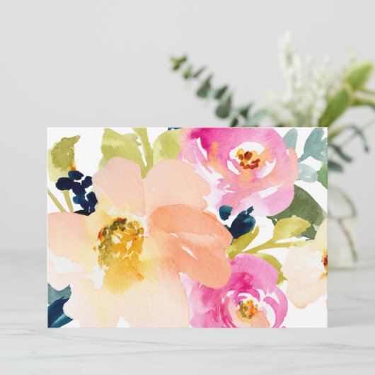 Cute Watercolor Flowers Bouquet (Standing Front)