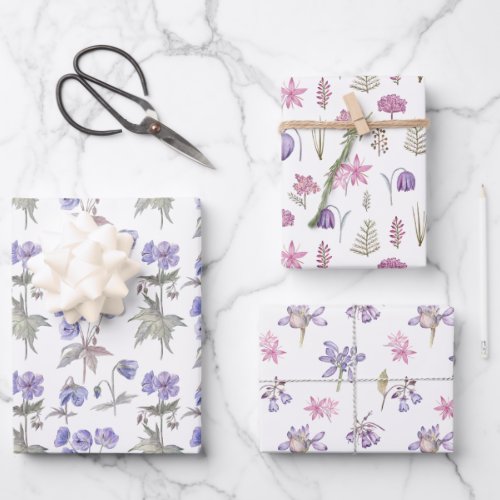 Cute Watercolor Flowers Floral Garden Gifts Party Wrapping Paper Sheets