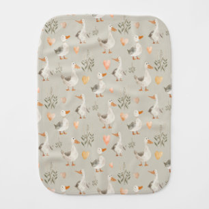 Cute Watercolor Geese Burp Cloths