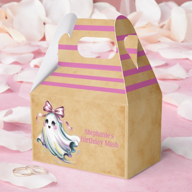 Cute Watercolor Girl Ghost Birthday Mash Favor Boxes (Wedding)