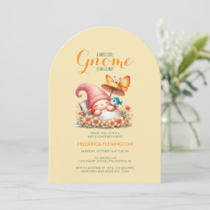 Cute Watercolor Gnome Baby Shower Invitation