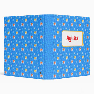 Cute Watercolor Goldfish Pattern 3 Ring Binder