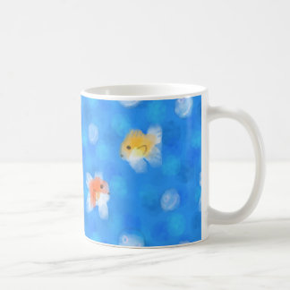 Cute Watercolor Goldfish Pattern Coffee Mug
