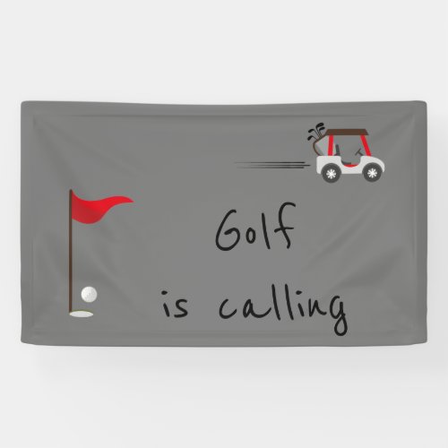 Cute Watercolor Golf Fun Golf is Calling Quote Banner