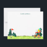 Cute Watercolor Golf Sports Golfing Little Pro Note Card<br><div class="desc">Cute Watercolor Golf Sports Golfing Little Pro Note Card</div>