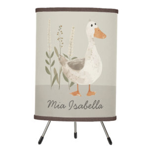 Cute Watercolor Goose Baby Nursery Lamp