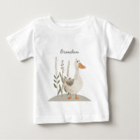 Cute Watercolor Goose Baby T-Shirt