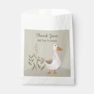 Cute Watercolor Goose  - Customizable Favor Bags