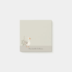 Cute Watercolor Goose Customizable  Post-it Notes