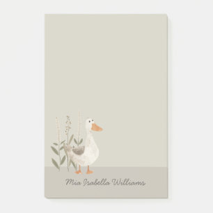 Cute Watercolor Goose Customizable Post-it Notes