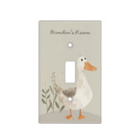 Cute Watercolor Goose Kids Light Switch Cover