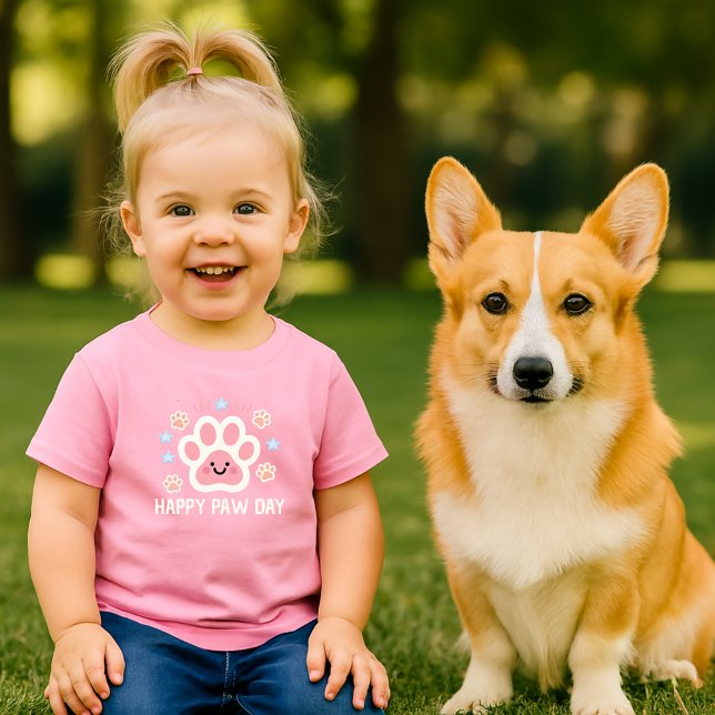 cute  watercolor Happy paw day  Baby T-Shirt (Creator Uploaded)