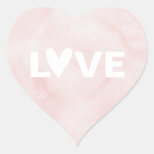 Cute Watercolor Heart Valentines Day Heart Sticker