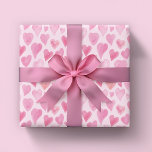 Cute Watercolor Heart Valentines Day pattern Wrapping Paper