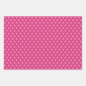 Cute Watercolor Hearts and Stripes Valentine Wrapping Paper Sheets (Front 3)