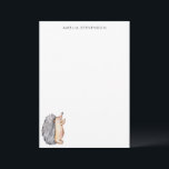 Cute Watercolor Hedgehog Personalized Stationery Note Card<br><div class="desc">Cute Watercolor Hedgehog Personalized Stationery Note Card</div>