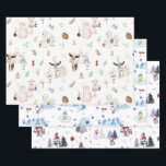 Cute Watercolor Holiday Snowman Christmas Pattern Wrapping Paper Sheets<br><div class="desc">Cute Watercolor Holiday Snowman Christmas Pattern</div>