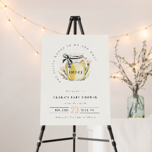 Cute Watercolor Honey Jar Baby Shower Welcome Foam Board