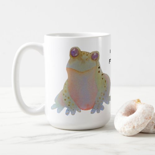 Cute Watercolor I Love Frogs Coffee Mug