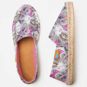 Cute Watercolor Kitten Espadrilles