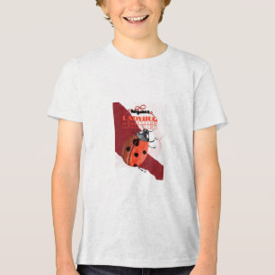 Cute Watercolor Ladybug Arabic Calligraphy Sticker Tri-Blend Shirt