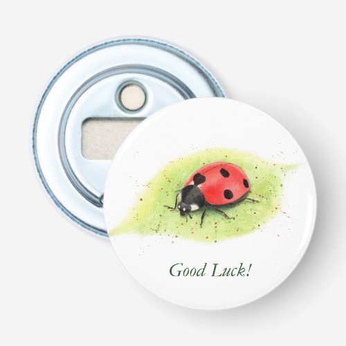 Cute Watercolor Ladybug Bottle Opener
