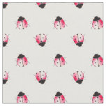 Cute Watercolor Ladybug Printed Fabric by the Yard