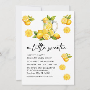 cute watercolor lemon Baby Shower Invitation