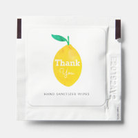 Cute Watercolor Lemon Yellow Pattern Hand Sanitizer Packet