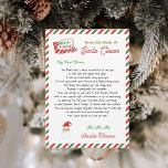 Cute watercolor Letter From Santa  Cards<br><div class="desc">Cute letter from Santa Holiday card. Letters from Santa are incomplete without a proper letterhead. Order an authentic handwritten letter from the North Pole. Santa's delight in the prospect of reaching out to your child to let them know whether they're on the naughty or nice list He'll make the experience...</div>